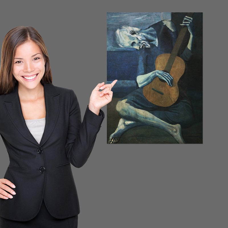 Palace Learning The Old Guitarist by Pablo Picasso Poster Print 1903 - LAMINATED - Old Man with Guitar Wall Art - 18" x 24" - Image 4